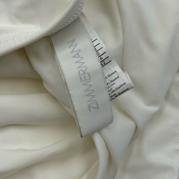 🆕 ZIMMERMANN 🧿 NWOT Separates Sculpt Scarf Tie One Piece, White - Sz 3 US8/10 - Picture 12 of 16
